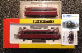 Fleischmann - Schienenbus-Set DB VT95 & VB142 - RARITÄT!