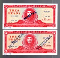 Cuba noten 2 stück Muestra UNC