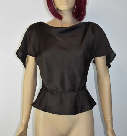 Mexx Damen Bluse Top / Taillenseil Gürtel/braun/Gr.38/Neu