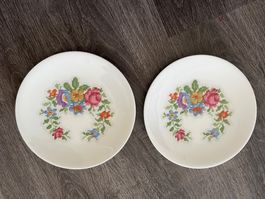 2 Porcelaine de Paris Teller mit Blumenmuster Dekor wie NEU