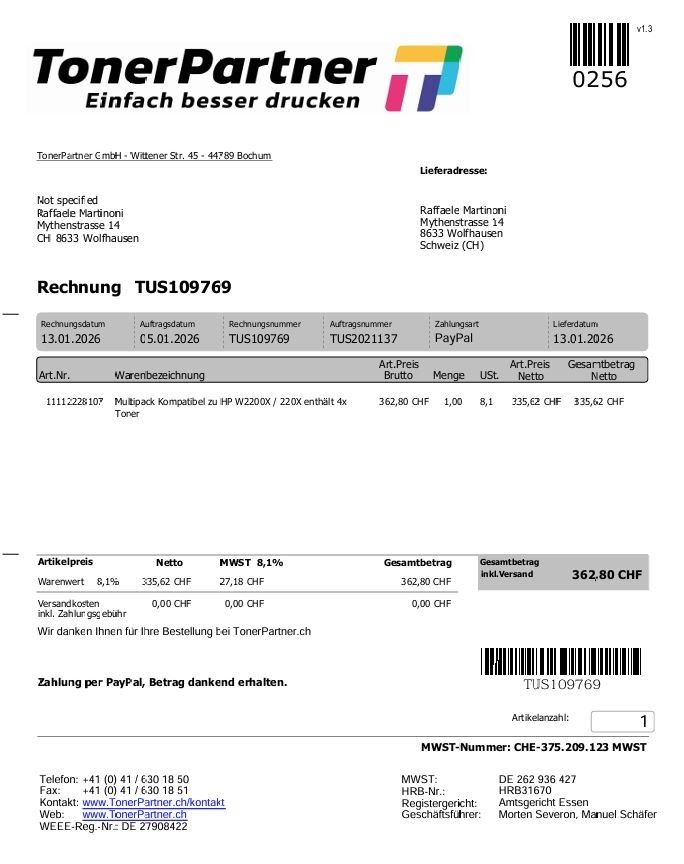 Cartucce per stampanti & toner: Toner Set (Y, C, M, Black) - NEW – Nuovo (secondo la descrizione) da Wolfhausen venduto da Valspy