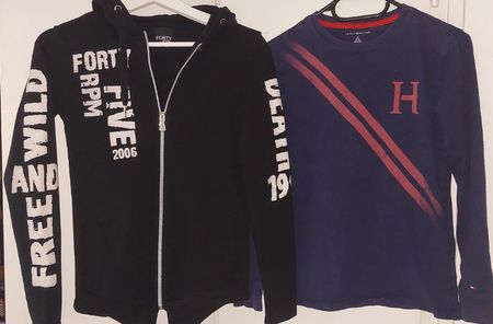 SET 2 PIECES GRANDEUR 12 -14: TSHIRT TOMMY HILFIGER + PULLO