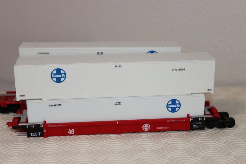 Modellini di ferrovie: 5 US Containerwagen ( 592 ) – Usato da Kerzers venduto da Winu64 4