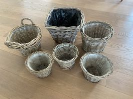 1Set mit 6 Zierkörbe mit Einsatz gebraucht