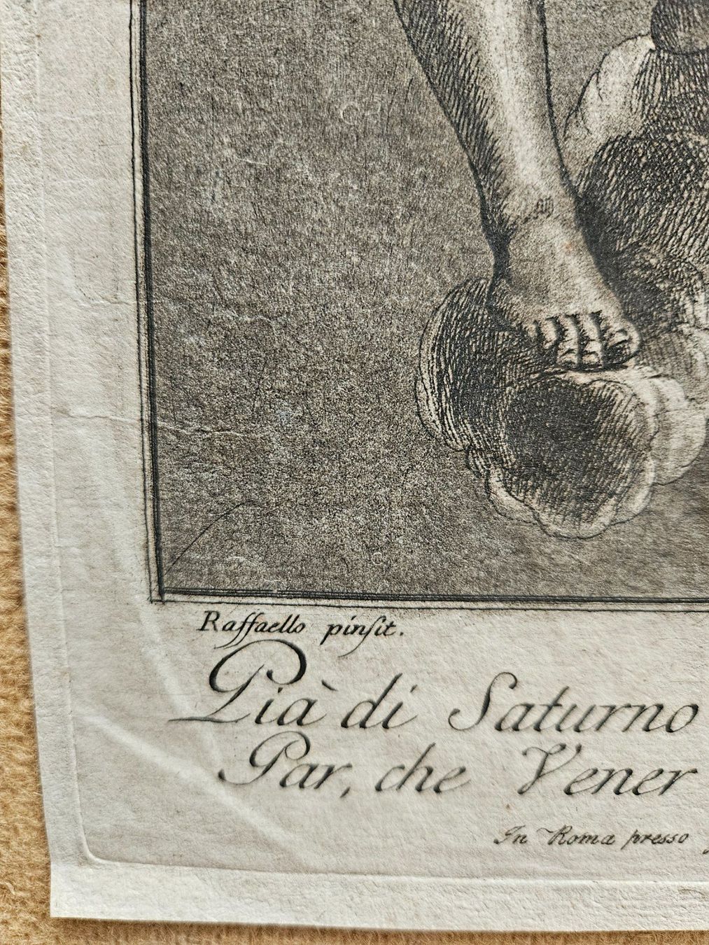 Incisioni: Schabkunstblatt "Saturn, Venus und Amor" – Usato da Wisen SO venduto da gralstrand 1