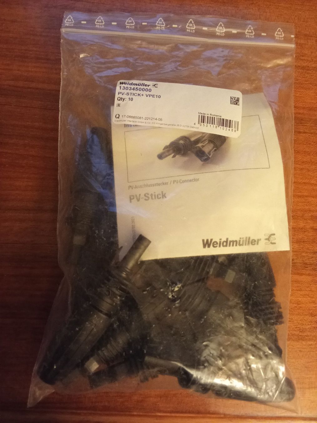 Componenti elettronici: Weidmüller PV-Steckverbinder Plus crimplos 10x – Nuovo e nell'imballaggio originale da Siblingen venduto da Jayuah 2