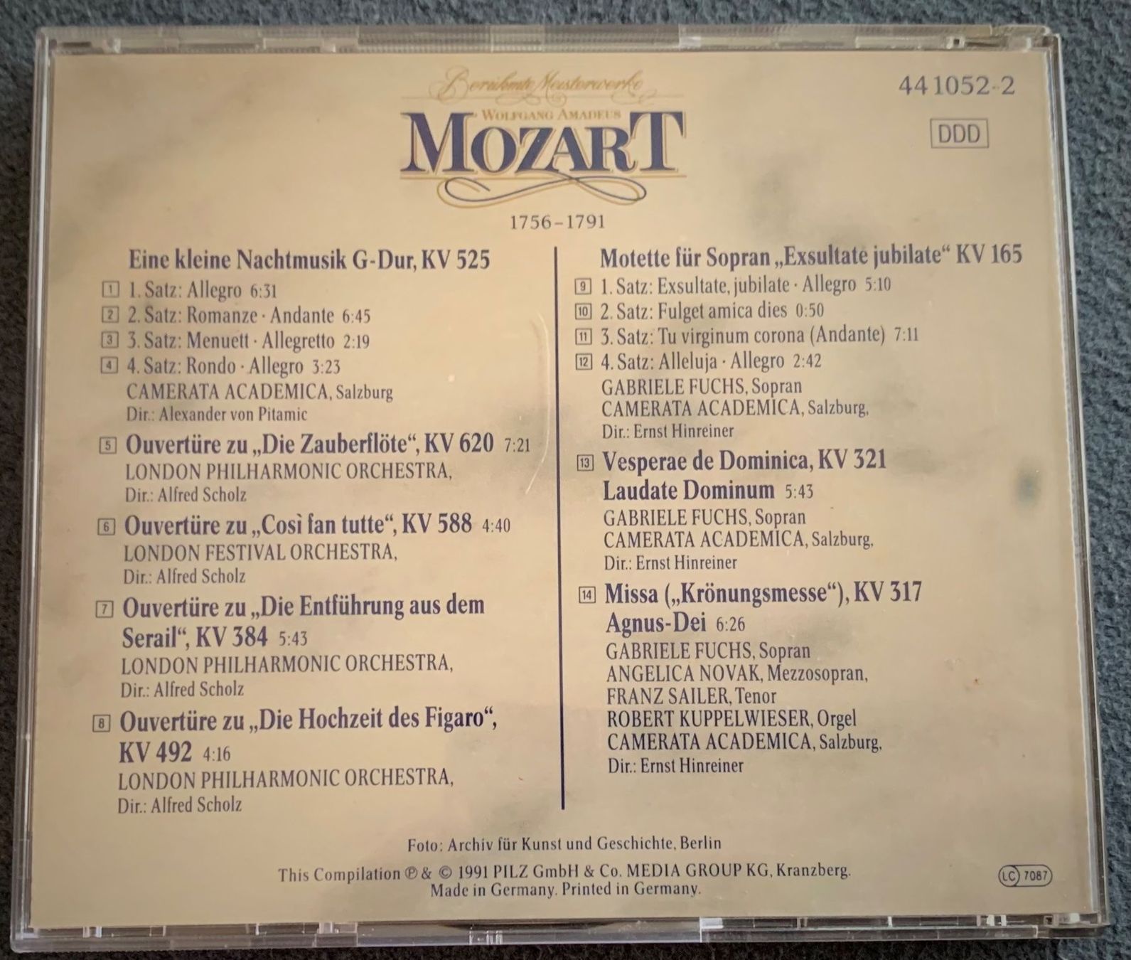 CD: Mozart  "Berühmte Meisterwerke" CD 1 – Usato da Spiez venduto da martin-7973 1
