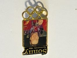 1 Pin Goldmedaille Sonny Schönbächler 1994 Olympia Sony