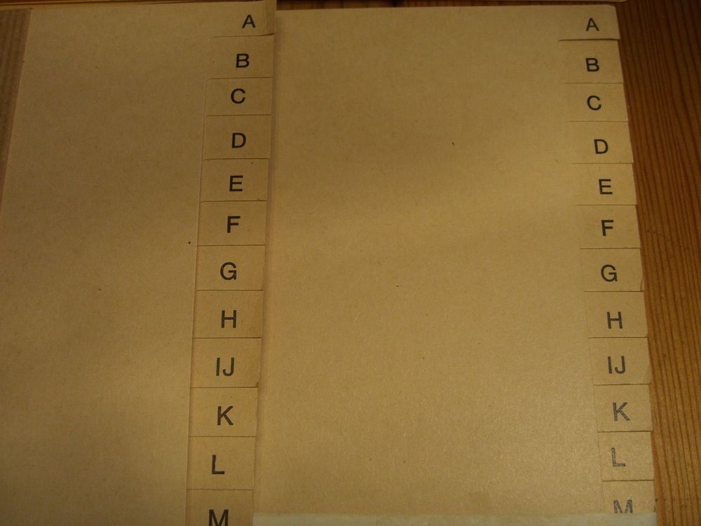 2 Register ABC,5 Register o.Beschriftung,100 Plastikblätter (Neu ...