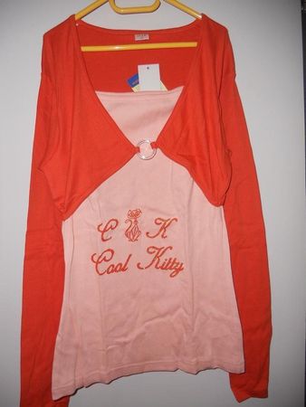 Neu: T'Shirt langarm - apricot/orange - Gr. 176