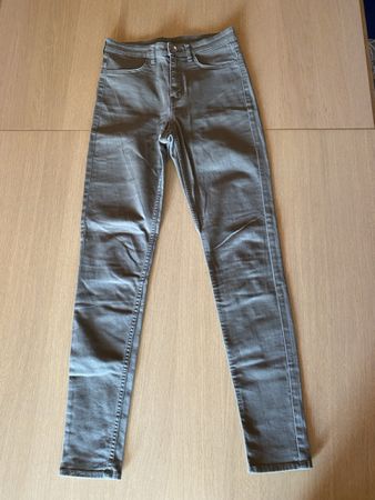 Jean H&M vert olive - taille haute, skinny - taille 36