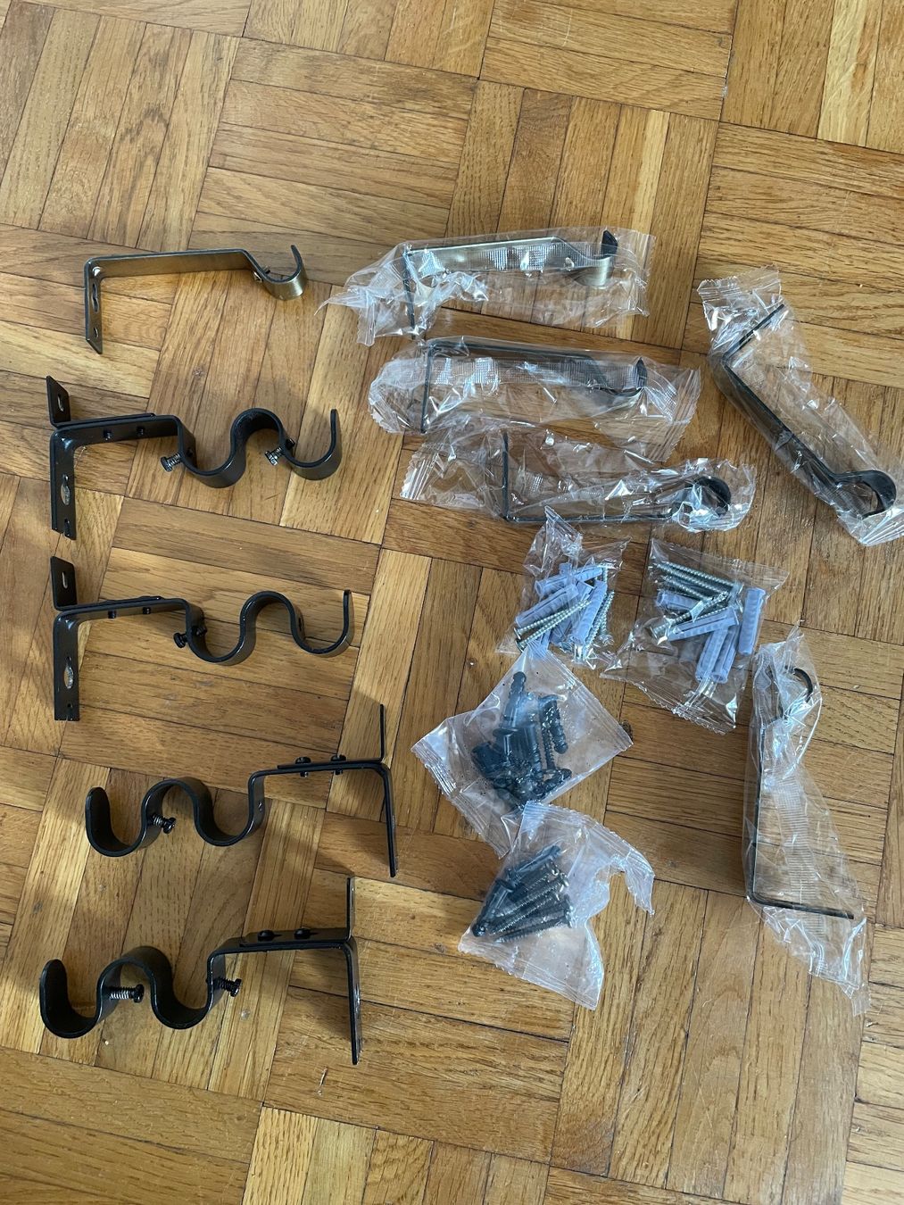 Wandhalterungen: 2 barres de rideaux 2.65m avec Fixations simple et double – Neu und originalverpackt aus Bottens von 2Lens 6