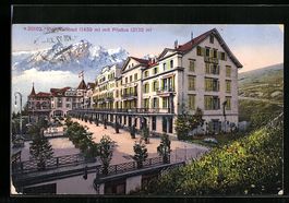 AK Rigi, Hotel Rigi-Kaltbad mit Pilatus