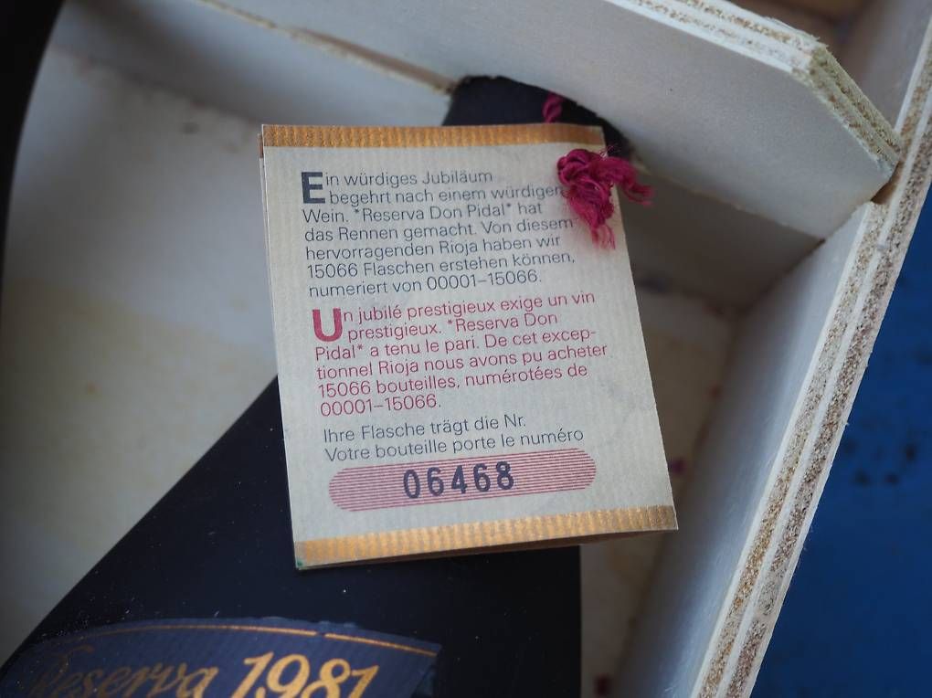 Rioja Wein: 1981 Rioja Don Pidal Reserva, 3 Flaschen – Gebraucht aus Schänis von Wewu 2