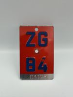 Velonummer ZG 84