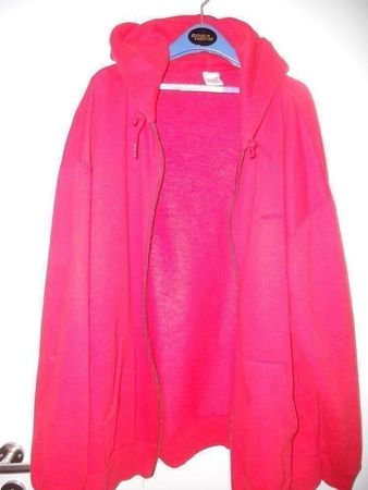 Neuw.Fruit of the loom Sweat-Jacke mit Kapuze - rot - Gr.XXL