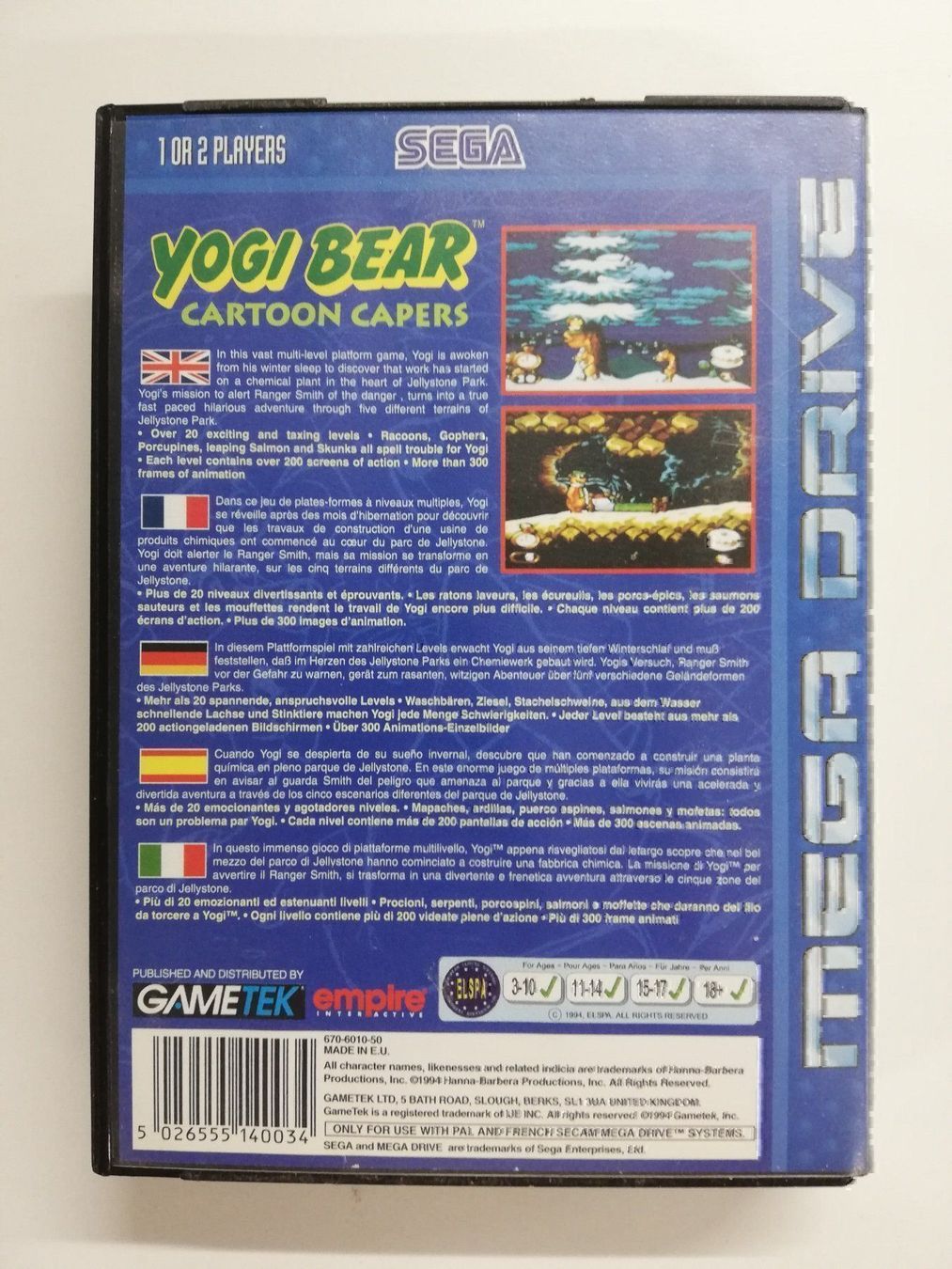 Sega Giochi: Yogi Bear - Cartoon Capers / Sega MD – Usato da St. Gallen venduto da zorro_dc 1