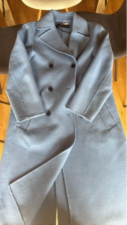 Manteau femme bleu clair double boutonnage taille S