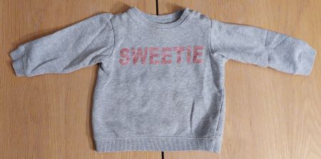 PULLOVER | H&M | SWEETIE | Grösse 80 | GLITZERSCHRIFT