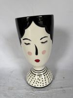 Vase céramique  motif visage Blumenvase