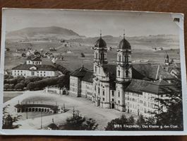 Alte Ansichtskarte Kloster Einsiedeln, 1939,