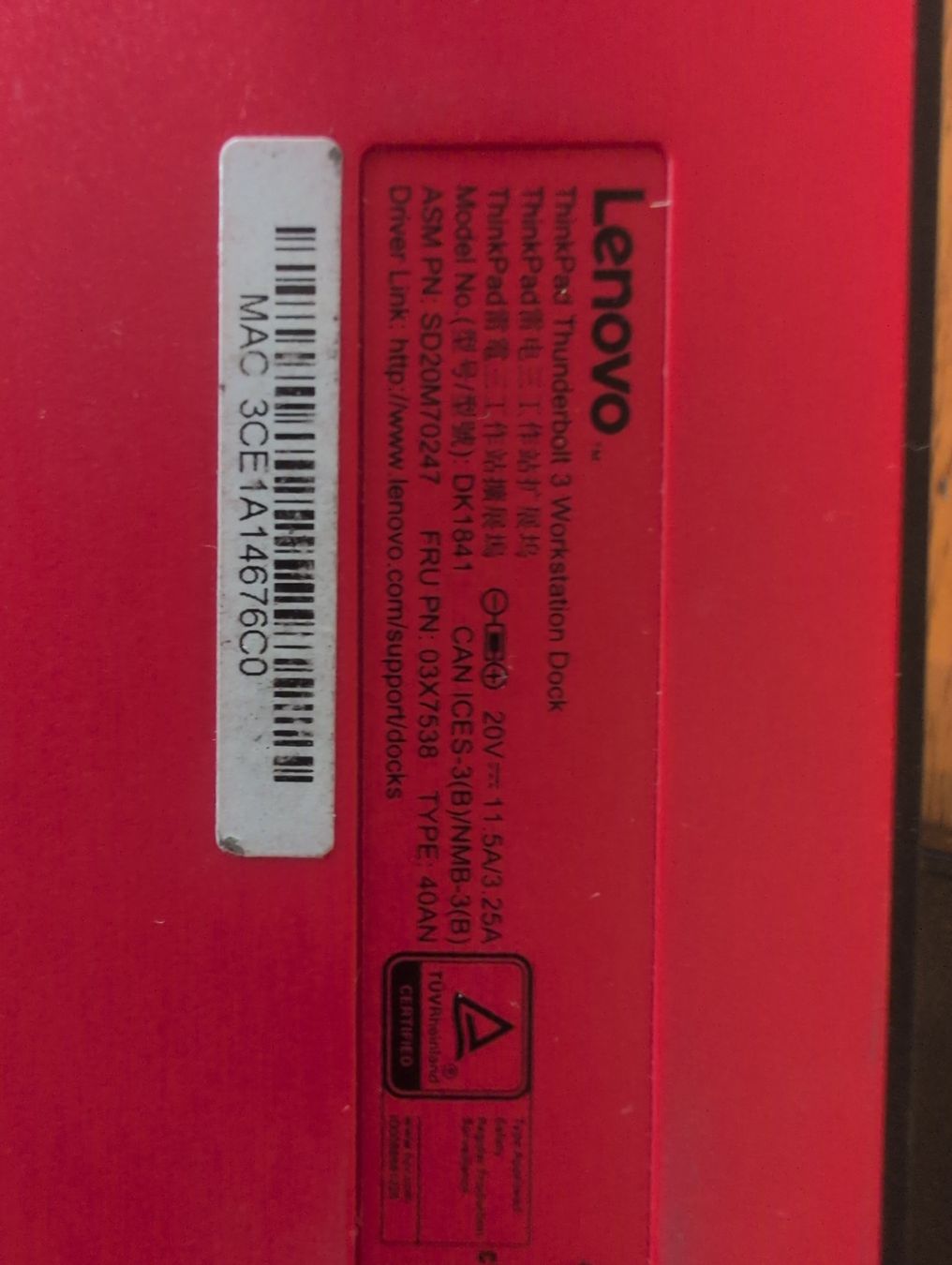 Lenovo Docking station: Lenovo ThinkPad Thunderbolt 3 Docking station – D'occasion à Stein am Rhein par DaOhana 2