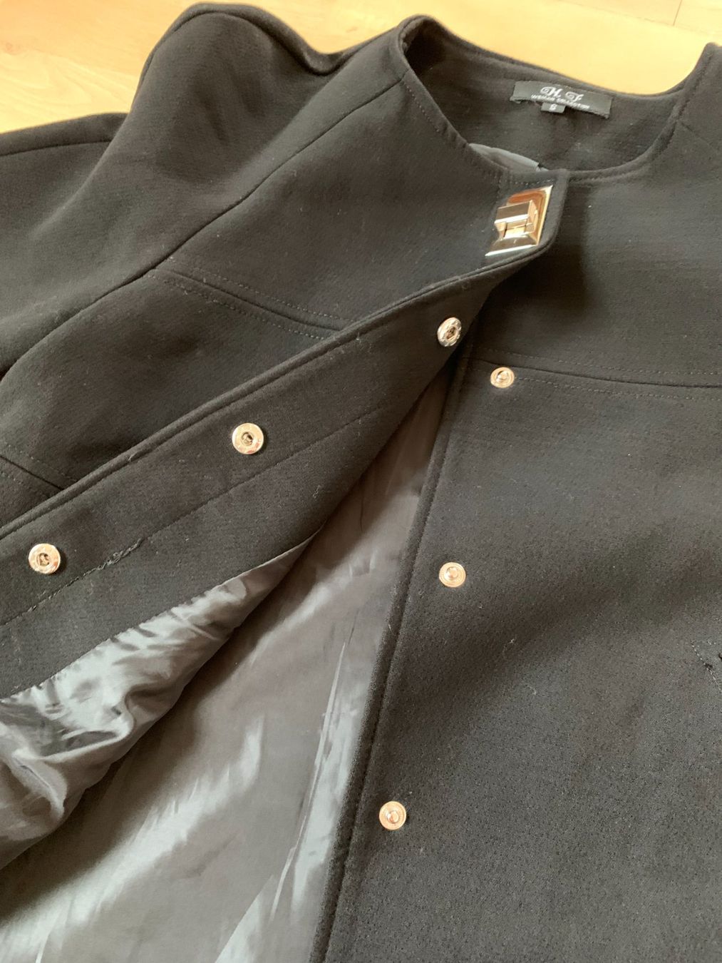 Cappotti: Damen Mantel mit 3/4 Aermeln, Gr. S, Schwarz – Usato da Worb venduto da farben20zauber 5