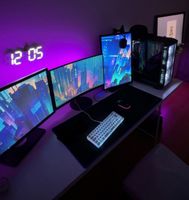 Gaming PC Set: Monitor, Tastatur, Maus, Headset, Kabel