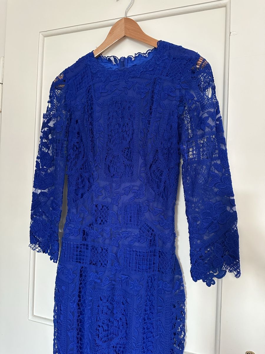 Ermanno Scervino Vestiti: Ermanno Scervino Spitzenkleid blau Groesse 40 – Usato da Zollikon venduto da _M65_ 1