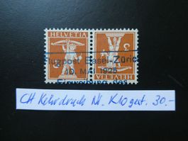 CH Kehrdruck Nr. K10 gestempelt