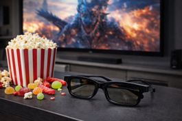 2x 3D Brillen Kino TV Schwarz