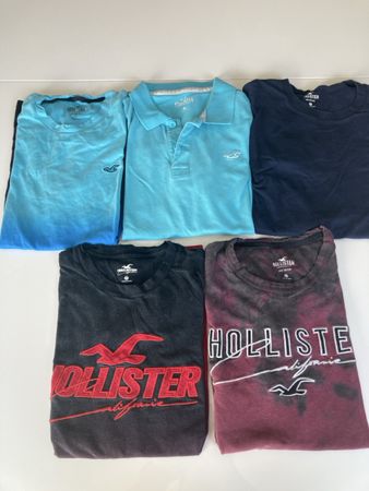 Lot de 5 T-shirts Hollister, taille XS, parfait pour l'été!