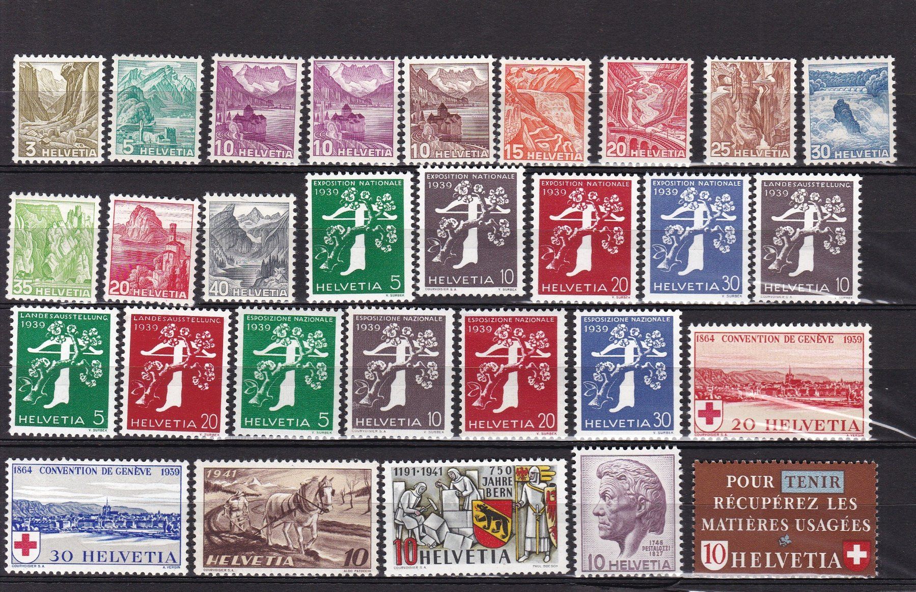 Tutti i francobolli: CH Briefmarken Lot "postfrisch" ab 1936 – Usato da Münchwilen AG venduto da Nesar