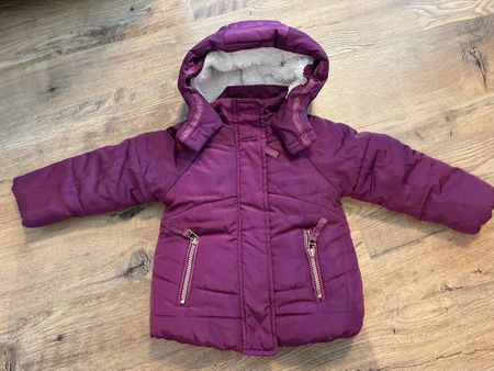 Winterjacke Mädchen, lila, gefüttert, Grösse 86, Top!