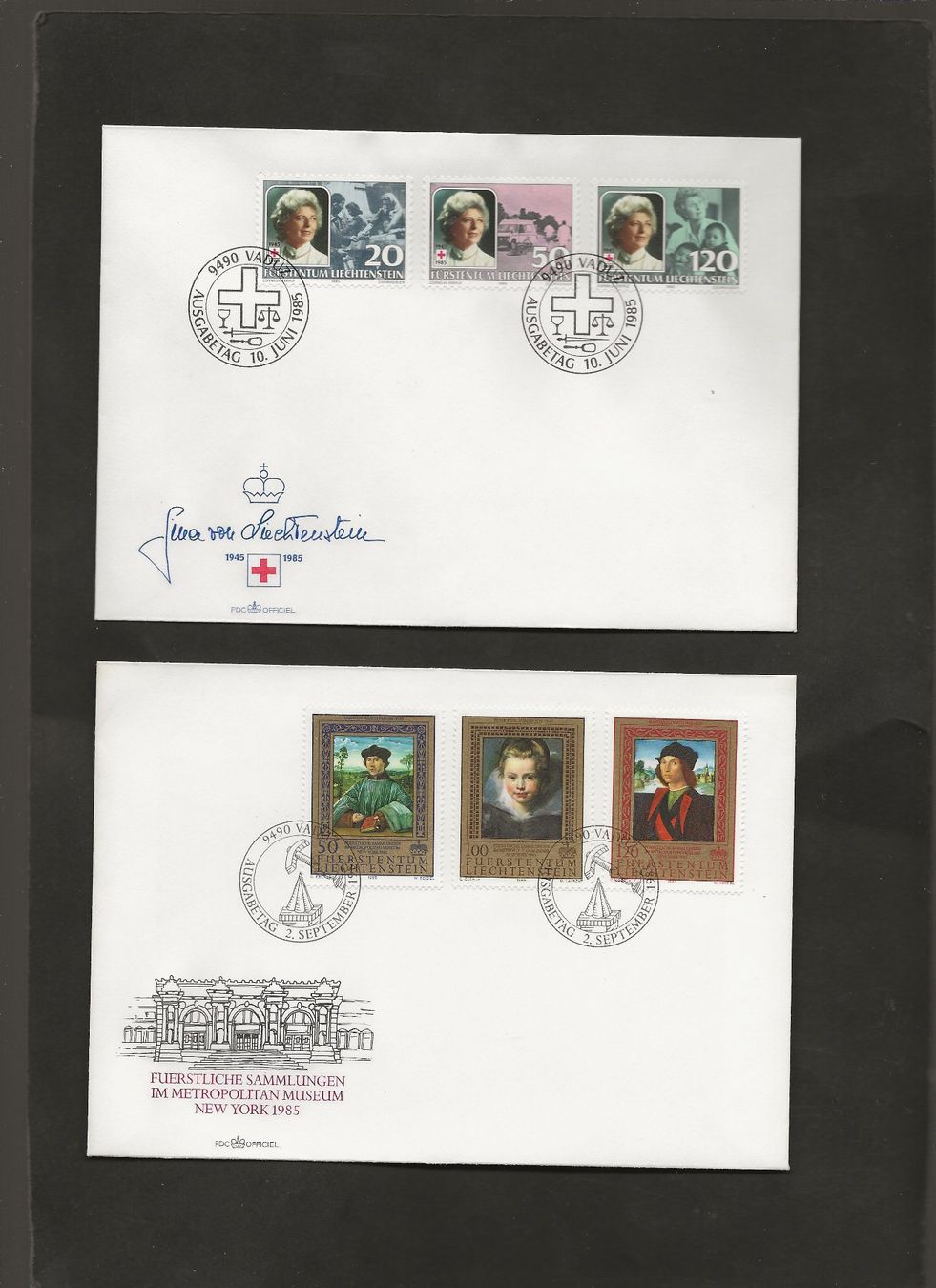 Tutti i francobolli: 16 FDC Liechtenstein 1984 bis 1986 – Usato da Au ZH venduto da xelagreb01 5