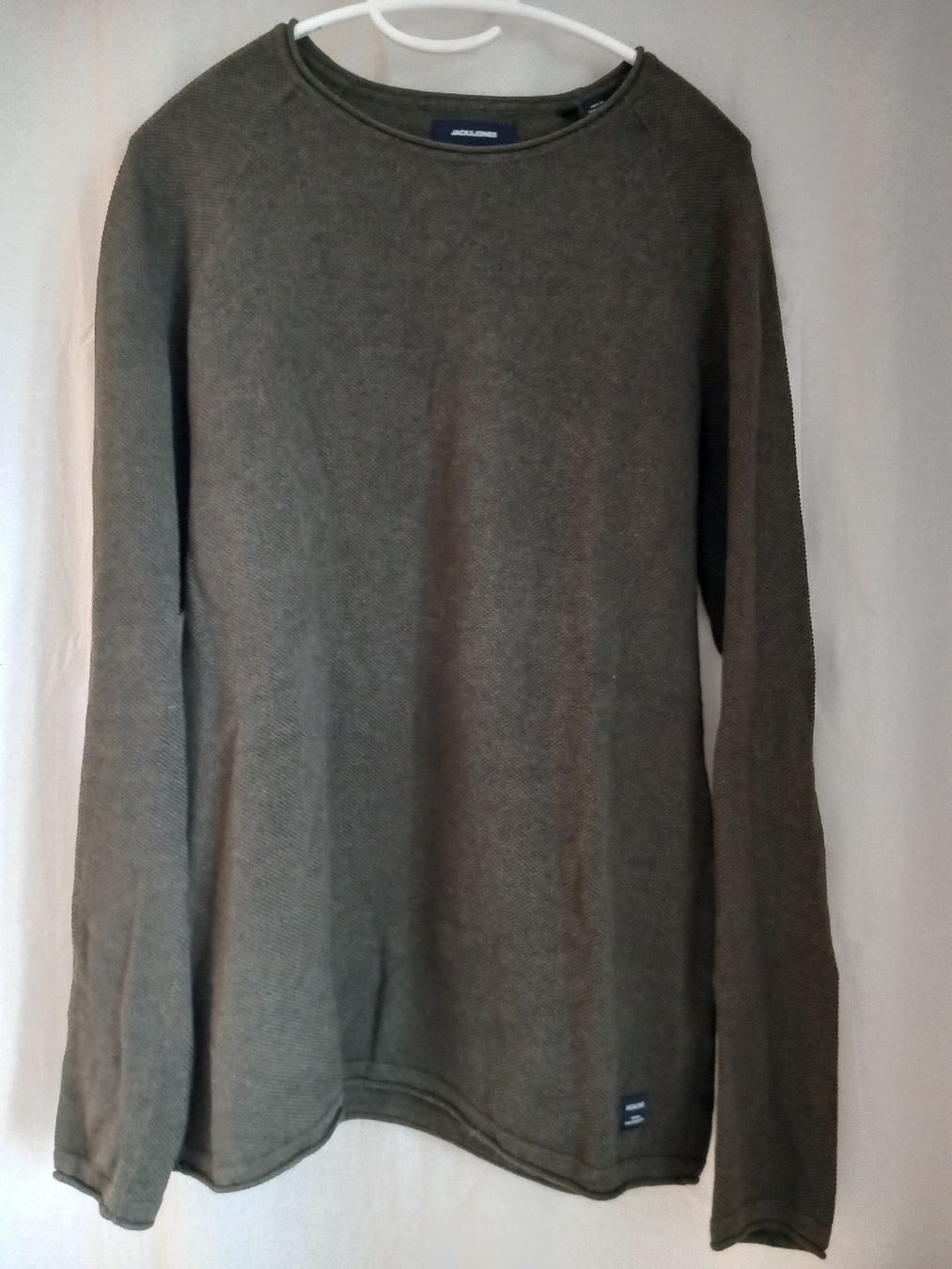 Jack & Jones Pullover & Sweatshirts: Pull vert kaki 100% coton Taille L – Gebraucht aus Faoug von per_kp6r