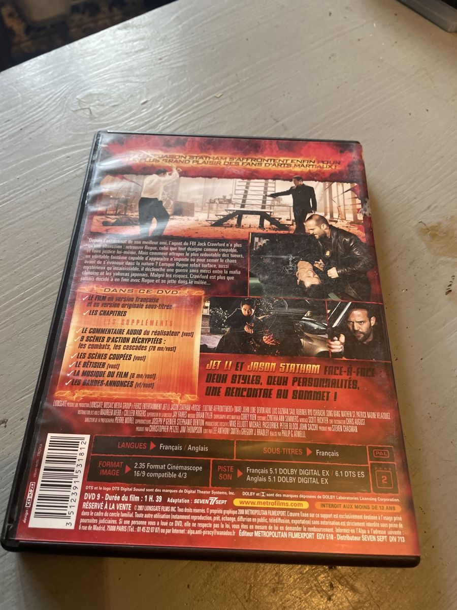 Tous les DVDs: DVD rogue l’ultime affrontement  – D'occasion à moudon par faucheur2 1