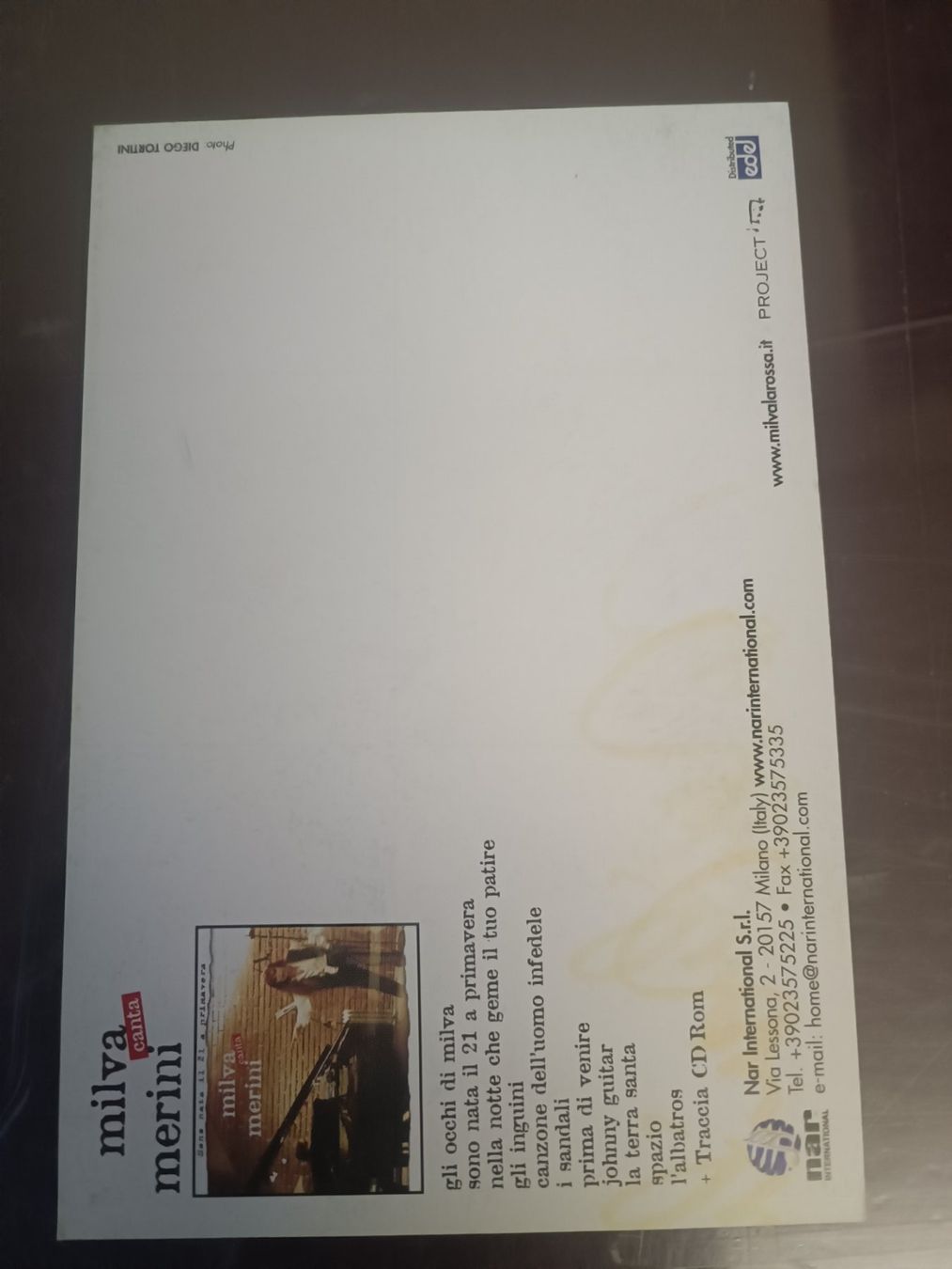 Autografi: Milva -  handsignierte alte Karte – Usato da Menziken venduto da Artographs 1