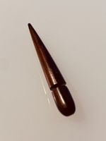 Fake Plug aus Holz mit Chirurgen Stahl L 44mm geschnitzt