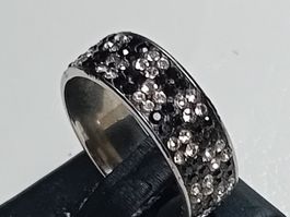 ring edelsthal mit kristall,,,glanzig