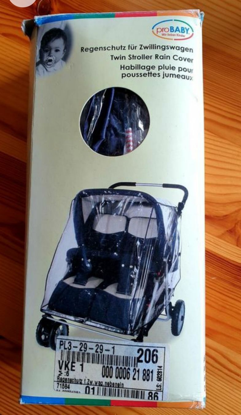 Carrozzine: Regenschutz Zwillingsbuggy – Nuovo (secondo la descrizione) da Bonaduz venduto da Kr12pn
