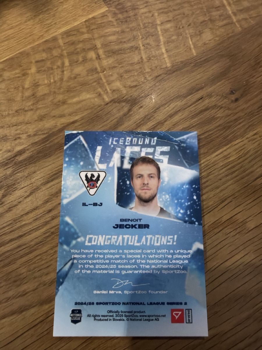 Sportzoo Cartes à collectionner: Gotteron Sportzoo 02/30 Benoit Jecker – Neuf (Voir description) à Murten par Hockeyfan82 1
