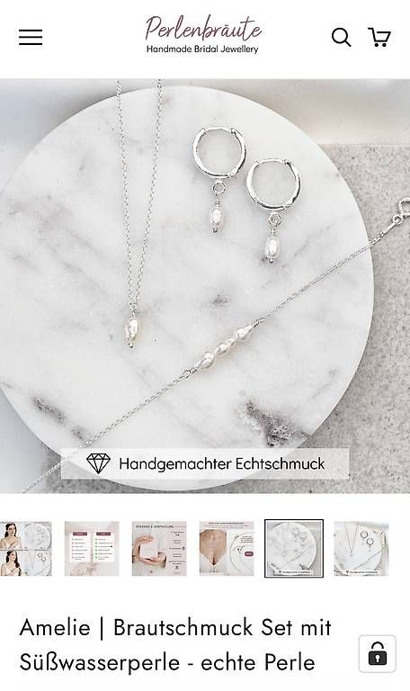 Sonstiger Schmuck: Braut-Schmuckset Amélie von Perlenbräute – Gebraucht aus Lotzwil von ElischaB