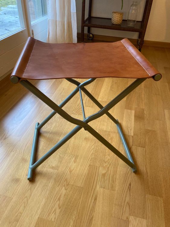 Klapphocker Aus Holz & Metall - 47cm Höhe, Klappbar & Platzsparend Für Küche & Garten