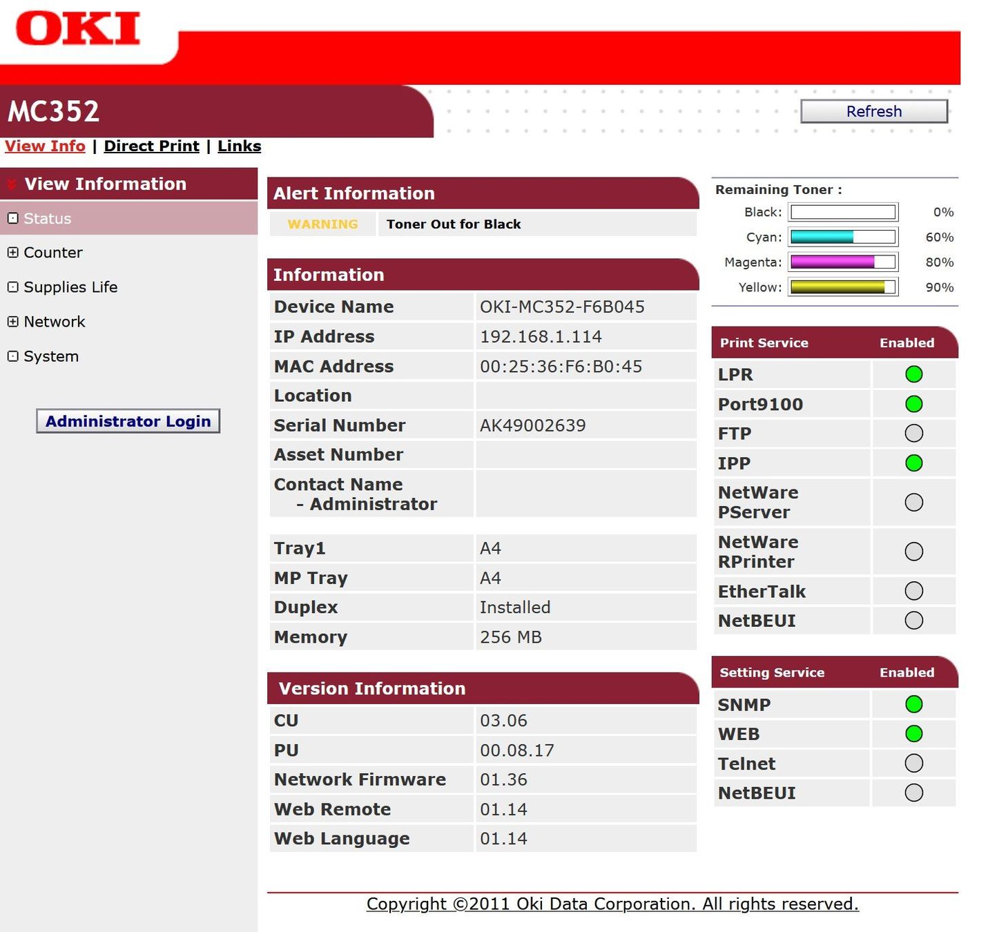 Oki Stampanti: OKI MC352dn Farblaser – Usato da Jonen venduto da Erpel65 1