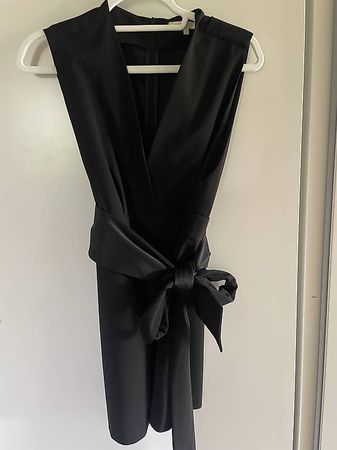 Maje Paris Jumpsuit schwarz mit Bindegürtel M