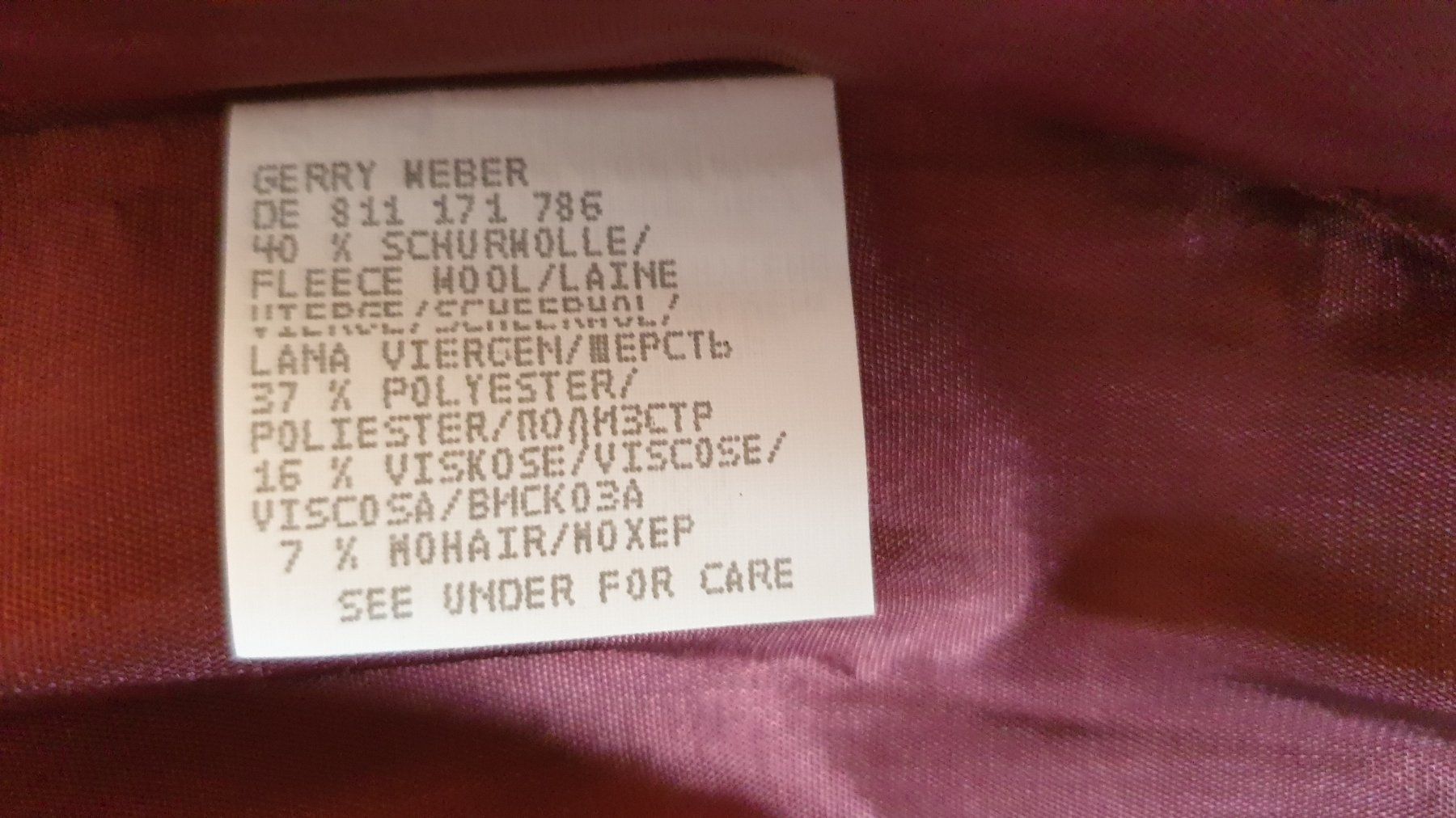 Gerry Weber Röcke: Jupe Bordeaurot GerryWeber 40, Schurwolle/Polyester/Viscose – Neu (gemäss Beschreibung) aus Biel/Bienne von bormida63 3