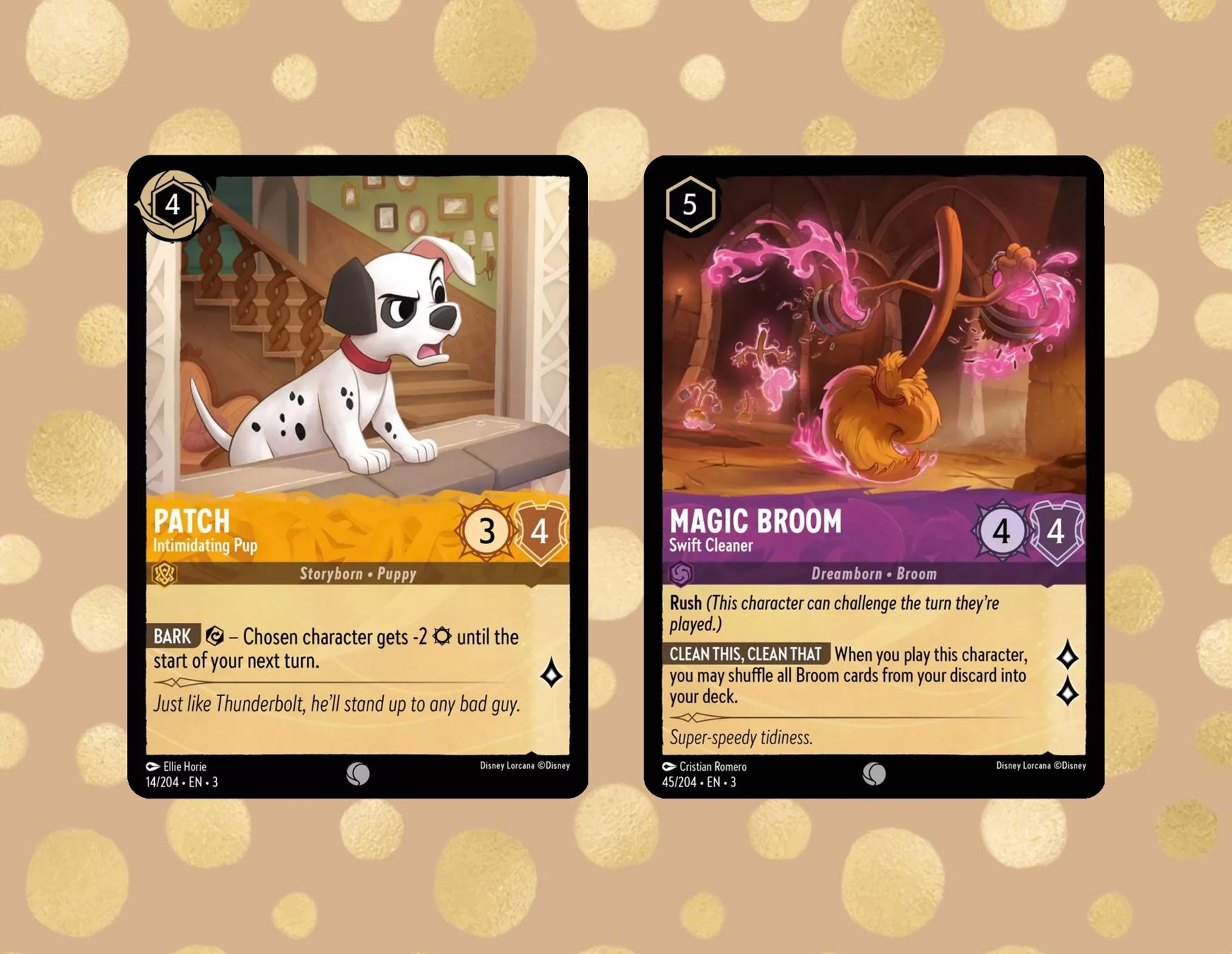 Disney Carte collezionabili: Lorcana Inklands / PATCH + MAGIC BROOM / 14 + 45 / EN - 3 – Nuovo (secondo la descrizione) da Zürich venduto da robbyrobot