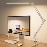LED Schreibtischlampe Klemme dimmbar 3 Farbmodi Augenpflege