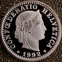 20 Rappen 1992 stgl. / aus Münzsatz